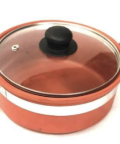 : Traditional Clay Kadai with Handles and Glass Lid - 5 Litre